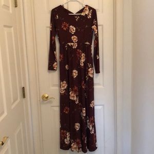 Pink blush long sleeved maxi